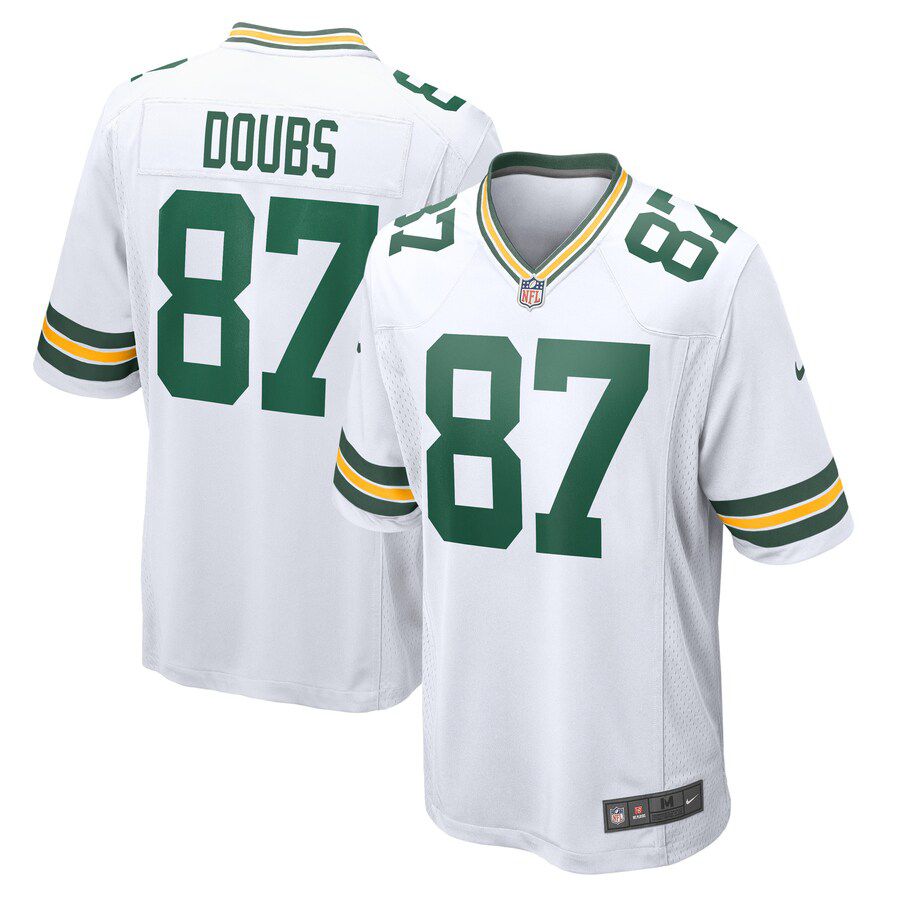Men Green Bay Packers 87 Romeo Doubs Nike White Game Player NFL Jersey